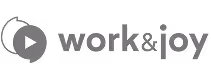 Logo Work&Joy – inicjatywa wspierająca freelancerów i twórców w łączeniu rozwoju zawodowego z dobrostanem psychicznym